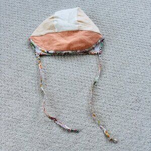 Briar cream linen brimmed bonnet hat